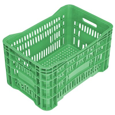 Caixa Plástica Vazada – Cor Verde