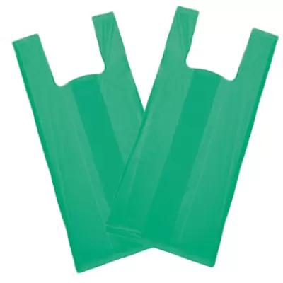 Sacola Plástica Lisa - Cor Verde Reciclada Tamanho 60 x 75