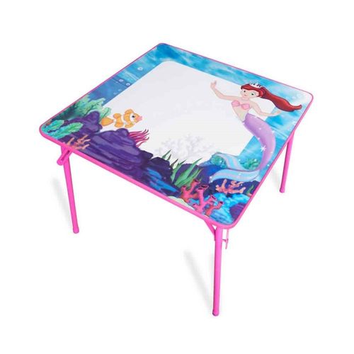 Conjunto Infantil Dobrável Rosa – Sereia com 2 Cadeiras