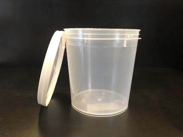 Balde Plástico – C/ Lacre – Cor Transparente – 1000 ml