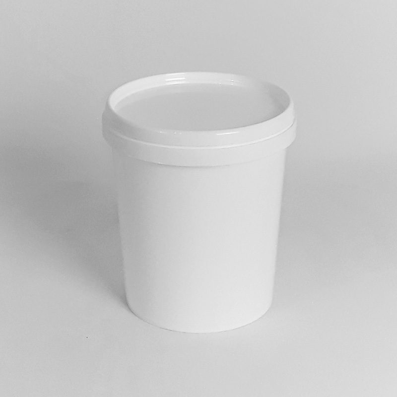 Balde Plástico – C/ Lacre – Cor Branca – 900 ml
