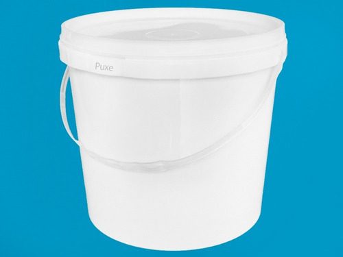 Balde Plástico – C/ Lacre – Cor Branca – 4 litros