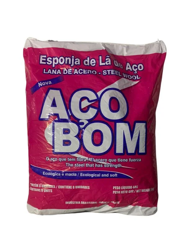 Esponja de Lã de Aço – c/ 8 unidades