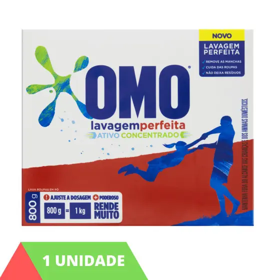 Sabão em Pó Omo  – Cx 800 gramas