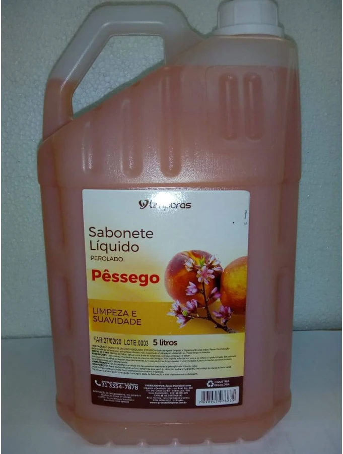 Sabonete Líquido Perolado Pêssego  - Galão 05 litros